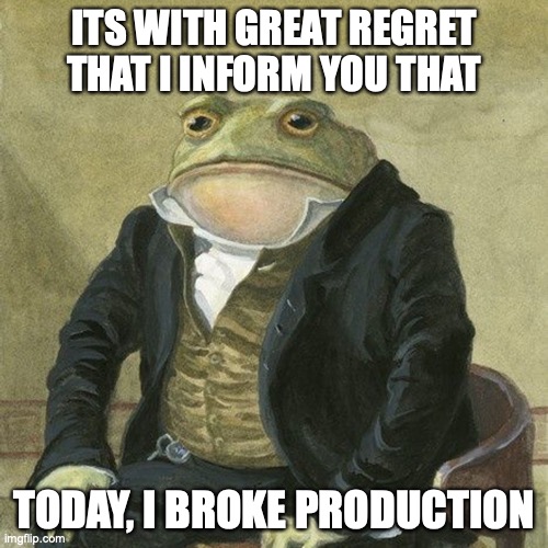I'll admit it, it was my fault